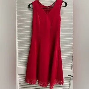 slim fit dress slacks Donna Ricco DR50413 - Ruffle Hem Dress 12 / Tangerine